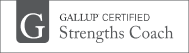 A badge indicating Gallup Certified Strengths Coach