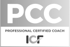 Badge indicating Professional Certified Coach from ICF