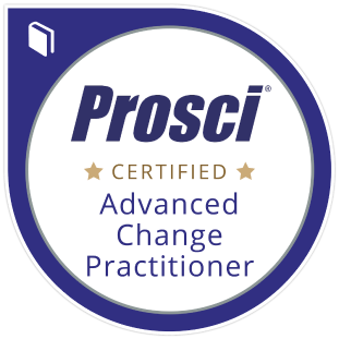 Badge for Prosci Certified Advanced Change Practitioner